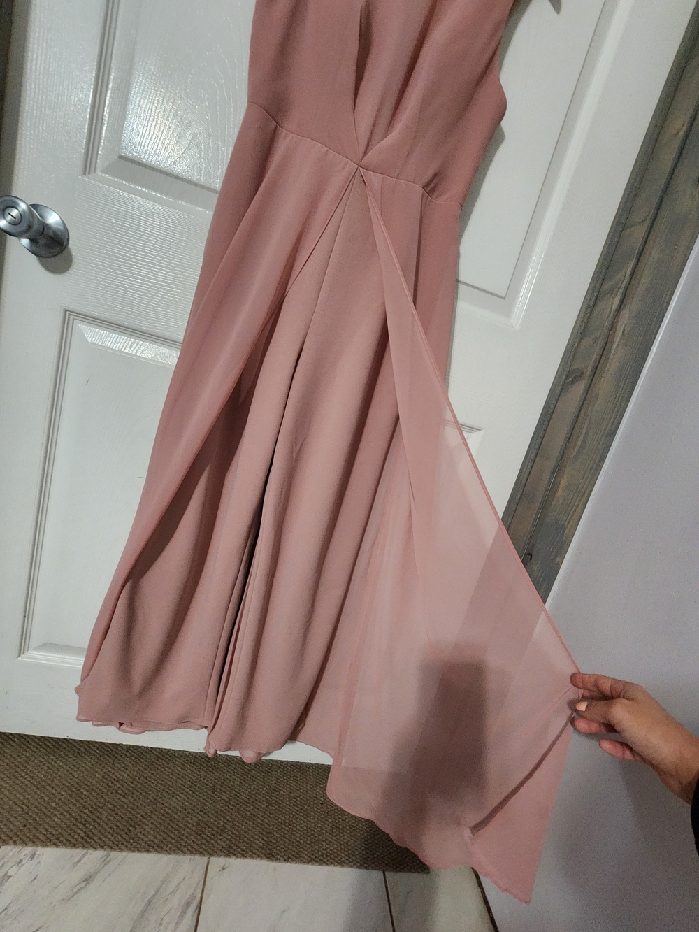 Azazie Dusty Rose Pink Pleated Jumpsuit - Picture 7 of 13